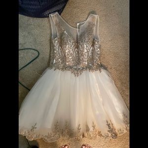 Eureka 6012 white tulle tutu gold dress ballet black swan nutcracker formal
